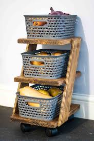 Buy hanging fruit basket under sink inside cabinet storage metal wire 3 tier organizer kitchen fruit produce bin rack baskets fruit stand produce storage z basket collection. Diy Z Shelf 3 Tier Trolley For 4l Basket Storage The Carpenter S Daughter