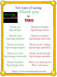 Thank You In Various Zulu Languages 1 Jpg Zulu Language English Writing Skills Zulu