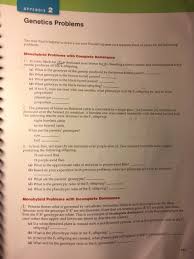 Choose your answers carefully after you have run the square. Solved Appendix 2 Genetics Problems You May Find It Helpf Chegg Com