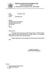 Surat permohonan biasanya dipakai oleh seseorang, organisasi, instansi, atau badan usaha untuk mengajukan suatu permohonan secara formal kepada pihak lain. Surat Permintaan Oat Ke Kabid Pmk Februari