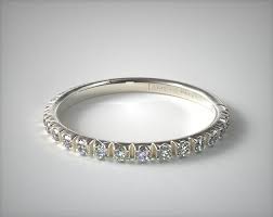 Maybe you would like to learn more about one of these? 14k White Gold Thin French Cut Pave Set Diamond Wedding Ring