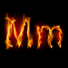 1 2 3 4 5. Fiery Font Letter M Illustration On Stock Vector Colourbox