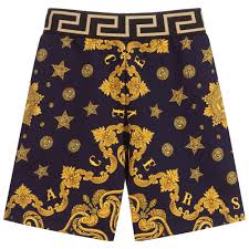 Blue Gold Baroque Shorts