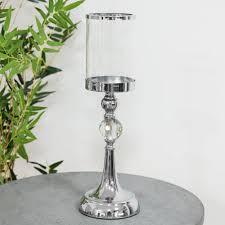 Source high quality products in hundreds of categories wholesale direct from china. Tall Luxury Chrome Finish Glass Candle Holder 41cm Luxury Pillar Candle Holder Center Piece With Crystal Details