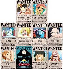 The capture and death of roger by the world government brought a change throughout. Amazon Com Bluefun Anime One Piece Pirates Wanted Posters 10pcs Big Set Add Jinbe After 903 Update Home Kitchen