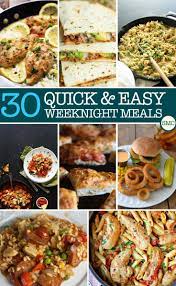 Best 30 Minute Dinner Recipes Easy Midweek Meals Recipes Meals Easy Weeknight Meals
