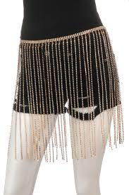 Maybe you would like to learn more about one of these? Gold Rhinestone Fringe Chain Skirt Belt Belts