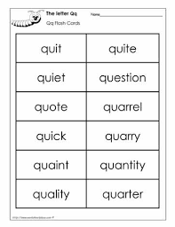 These usable scrabble and words with friends words that use the letter q without the letter u could give you an advantage at the game. Word Wall Words For The Letter Q Worksheets
