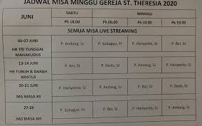 Hari minggu 07.30 & 16.00. Jadwal Misa Online Di Gereja St Theresia Jakarta Sesawi Net