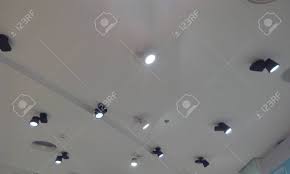 Pngtree offers ceiling design png and vector images, as well as transparant background ceiling design clipart images and psd files. Gypsum False Ceiling Design With Down Lights For An Garments Stock Photo Picture And Royalty Free Image Image 145576298