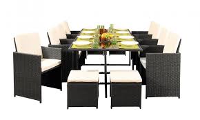 Shop the summer closeout sale! 12 Seater Rattan Outdoor Garden Furniture Set 8 Chairs 4 Stools Dining Table Ebay
