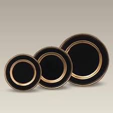 Black And Gold Dinner Plates Pin By Excellent Events I Dinnerwar On Dinnerware China A D Porcelain Black Ceramic Dishware Porcelain Decor
