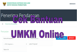 Cek Bantuan Umkm Online Di Http Pembiayaan Depkop Go Id Index Php Public Penerima Go Bizz
