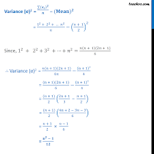 Ex 15 2 2 Find Mean And Variance For First N Natural Numbers