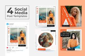 5th volume in our newspaper advertising mockup series features a 4 columnar newspaper (11 beautiful volume of softcover book mockups in a variety of real settings and poses. Social Media Post Template Vol 29 Graphic By Dendysign Creative Fabrica