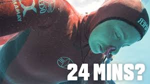 A man who is unable to breath for any reason can go about 5 minutes (or possibly longer) before irreversible brain damage occurs. What It Takes To Hold Your Breath For 24 Minutes Yeah It S A Thing Wired