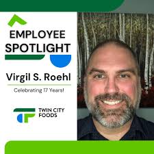 At Twin City Foods, we are proud to celebrate the dedicated individuals who  make our company thrive! Virgil S. Roehl, VP of Finance in our Stanwood  office, has been with TCF for