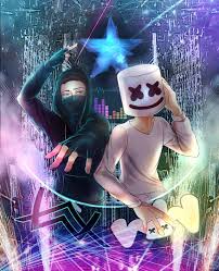Marshmello celebrates national marshmallow day in nyc w/ z100 and good morning america. Marshmello Vs Alan Walker Tumblr Wallpapers Wallpaper Cave