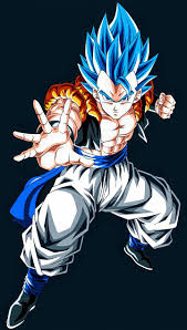 Langit yang biru lembut dengan awan putih. Dragon Ball Z Gogeta Blue Novocom Top