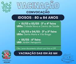 Cique na sua opção de atendimento abaixo e faça seu cadastro para receber a vacina. Prefeitura Divulga Cronograma De Vacinacao Para Idosos De 80 A 84 Anos Prefeitura Municipal De Aguai
