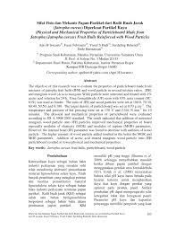 Pencampuran partikel perekat gambar 1. Pdf Physical And Mechanical Properties Of Particleboard Made From Jatropa Jatropha Curcas Fruit Hulls Reinforced With Wood Particles