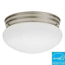 Flushmount lights are the most common ceiling lighting fixtures in most homes. Lithonia Lighting Essentials 1 Light Nickel Fluorescent Ceiling Light 10976 Bnp M4 The Home Depot Lithonia Lighting Ceiling Lights Fluorescent Light