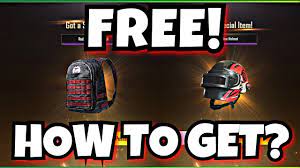 How To Get Backpack And Helmet Skins In Pubg Mobile Youtube