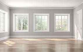 Laminate requires that expansion gap. White Trim Windows Empty Rooms Interior Wooden Flooring Empty Room