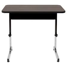 Adapta Adjustable Standing Desk 20 X 36 Black Walnut Toasted Walnut Products Table Home Office Desk