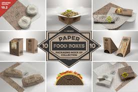 Download Vol 10 Paper Food Box Packaging Mockup Collection By Inc Design Studio Thehungryjpeg Com PSD Mockup Templates