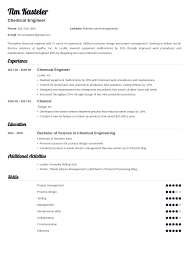 Chemical Engineer Resume Example Template Valera Engineering Resume Job Resume Examples Resume Examples