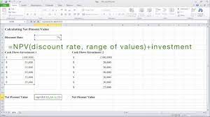 How to calculate net present value (npv) & formula. How To Calculate Net Present Value Npv In Excel Youtube