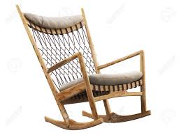 Turn the chair over to loosen or remove the previous rope, cord or cane seat. Wooden Rocking Chair With Textile Seat And Headrest On White Stock Photo Picture And Royalty Free Image Image 140465180