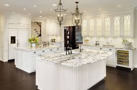 white ice granite white cabinets