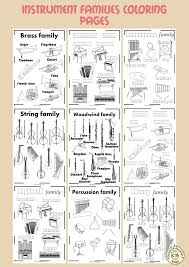 Instrument Families Coloring Pages Anastasiya Multimedia Studio Instrument Families Family Coloring Pages Family Coloring