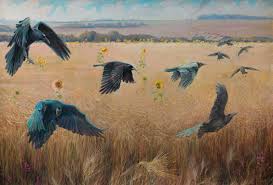 Maybe you would like to learn more about one of these? Wheatfield With Crows Painting By Sergey Lesnikov Artmajeur