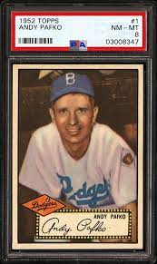With c on cap variation. 1952 Topps Andy Pafko Black Back Psa Cardfacts