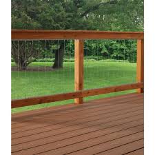 Any area of your deck that is more the 24 inches off the ground requires a railing. Vertical Stainless Steel Cable Railing Kit For 42 In High Railings 90642 The Home Depot