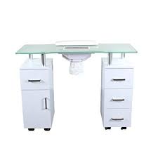 Manicure Table Glass Glow White Salon Nail Table Salon Furniture Equipment Dermalogic In 2020 Manicure Table Salon Furniture Salon Interior Design