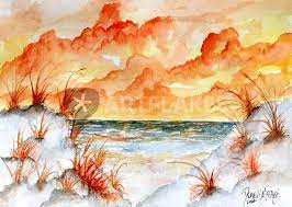 Don't forget to like and. Orange Beach Fall Painting Painting Art Prints And Posters By Derek Mccrea Artflakes Com