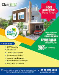 The Affordable Villa Plots From Rare Earth Gets You 24 7 Security Landscape Garden Clubhouse And Much More To Make You House Landscape Club House Real Estate
