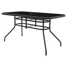 Buy Seville Rectangular Glass Steel Garden Table Charcoal From Our Garden Tables Range Tesco Com