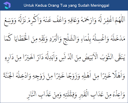 Gambar Doa Untuk Orang Tua Yang Sudah Meninggal