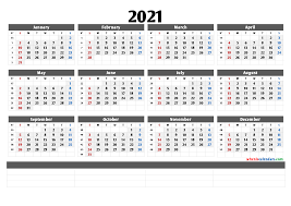 Printable calendars are so handy and important for your home. 2021 Free Printable Yearly Calendar With Week Numbers 6 Templates Free Printable 2021 Monthly Calendar With Holidays