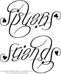 Sister Love Great Matching Tattoo Idea Before They Grow Up Temporary Tattoo Paper All Four Of My Ambigram Tattoo Sister Friend Tattoos Friend Tattoos