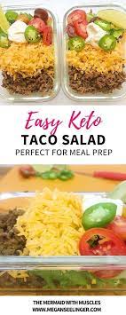 Keto Taco Salad Easy Keto Ground Beef Ketorecipes Keto Recipes Easy Keto Recipes Dinner Keto Meal Prep