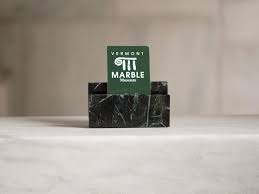Volvo brass business card holder salesmans desk set of 2. Vermont Verde Antique Marble Business Card Holder Vermont Marble Museum