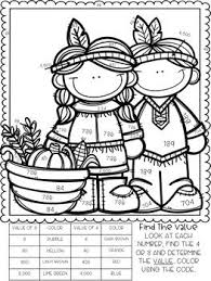 These make math fun for preschool and kindergarten age kids she has created over 1 million pages of printables to help teach kids abcs, science, english grammar, history, math, and so much more! Place Value Color By Number Thanksgiving Themed Thanksgiving Coloring Pages Thanksgiving Art Thanksgiving Crafts For Kids