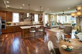 open concept kitchen living room