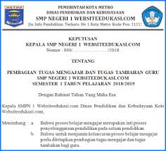 Sk pembagian tugas mengajar smp 2018 doc. Contoh Sk Pembagian Tugas Mengajar Sd Doc Cara Mengajarku